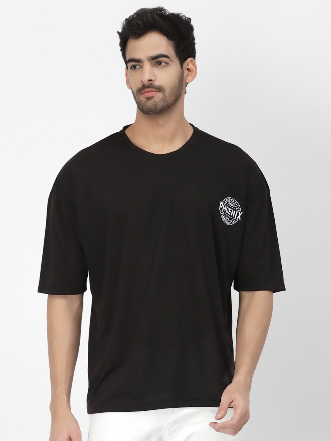 

PAUSE SPORT Typography Printed Cotton T-shirt, Black