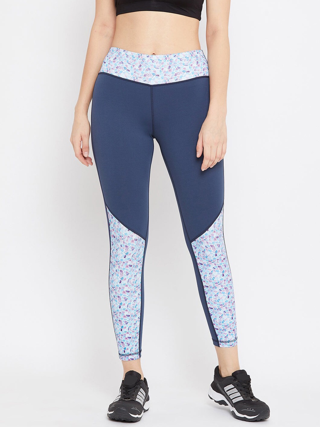 

JUMP USA Women Geometric Printed Tights, Blue