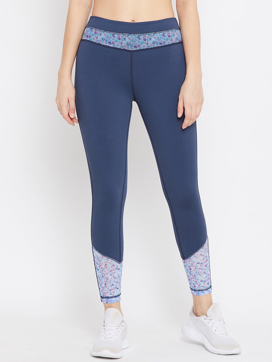 

JUMP USA Printed Dry-Fit Tights, Blue