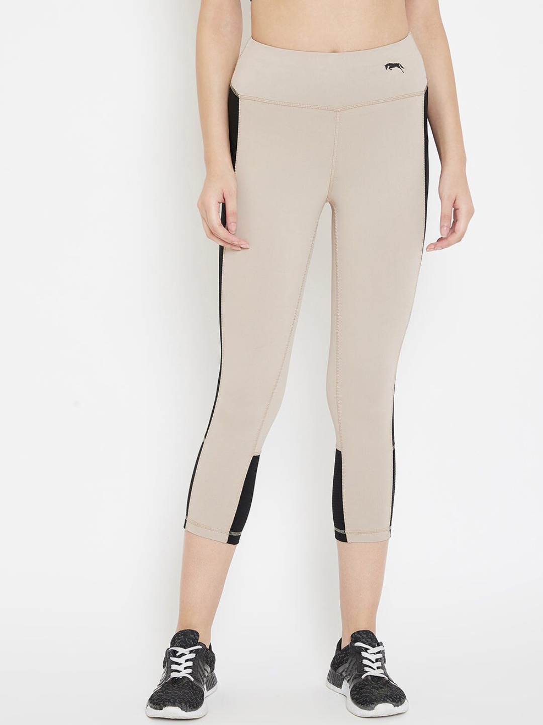 

JUMP USA Women High-Rise Dry Fit Anti-Microbial Sports Tights, Beige