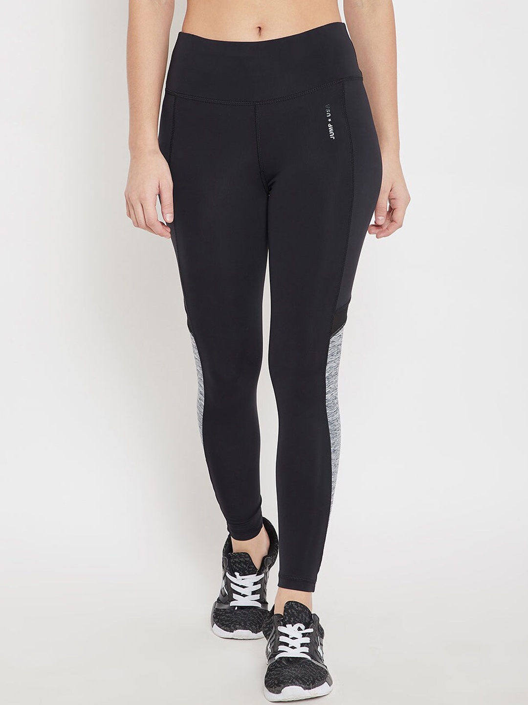 

JUMP USA Women Rapid Dry & Anti Microbial Sports Tights, Black