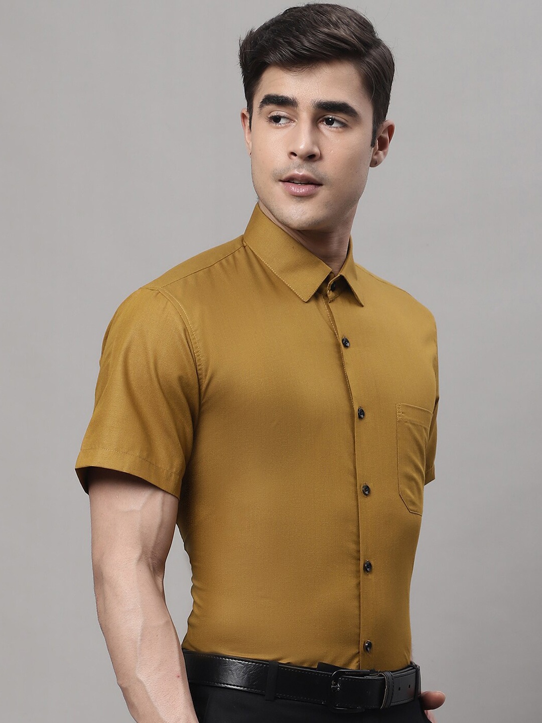 

JAINISH Classic Cotton Formal Shirt, Mustard