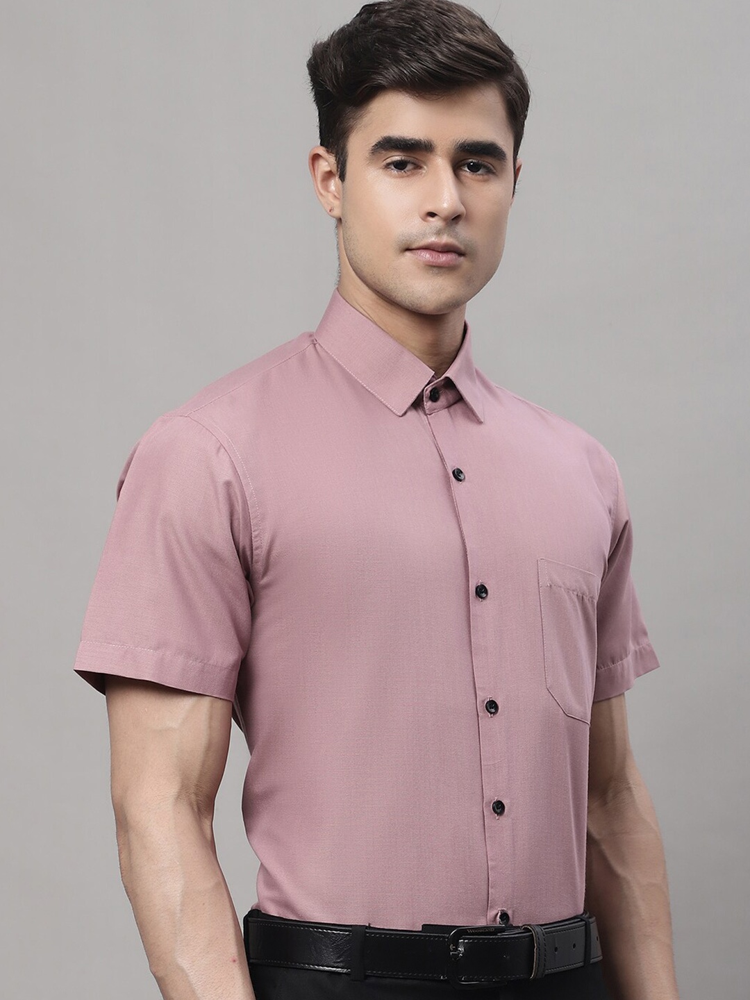 

JAINISH Spread Collar Cotton Formal Shirt, Magenta