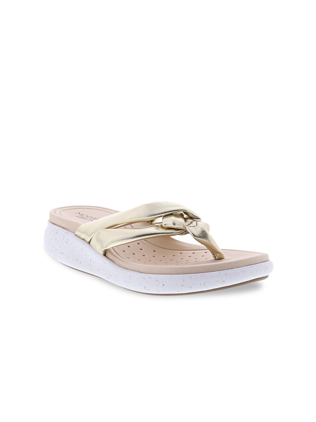 

MODARE Women T-Strap Flats, Gold