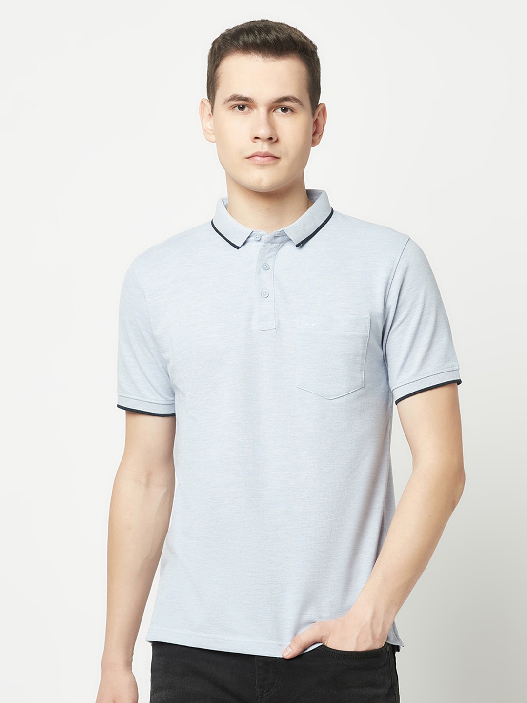 

Crimsoune Club Polo Collar Slim Fit T-shirt, Blue