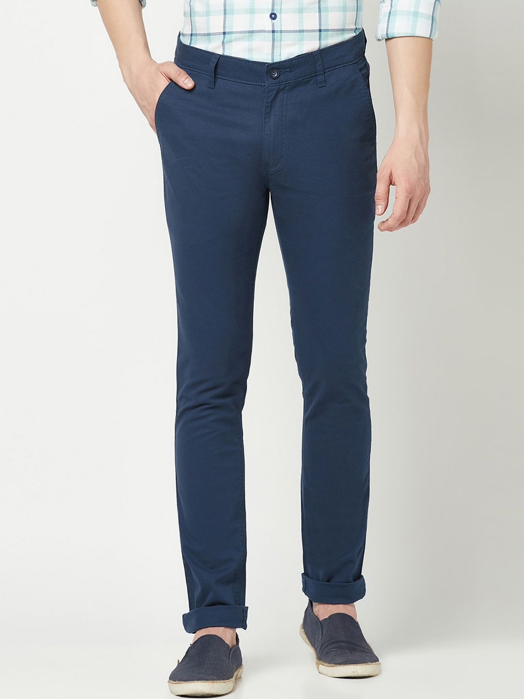 

Crimsoune Club Men Relaxed Mid-Rise Chinos, Navy blue