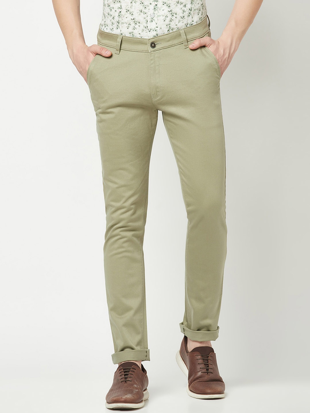 

Crimsoune Club Men Relaxed Mid-Rise Chinos, Green