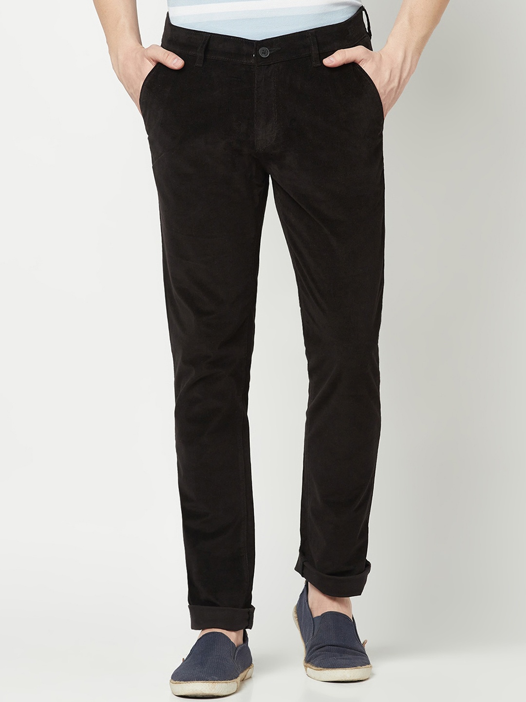 

Crimsoune Club Men Relaxed Mid-Rise Chinos, Black