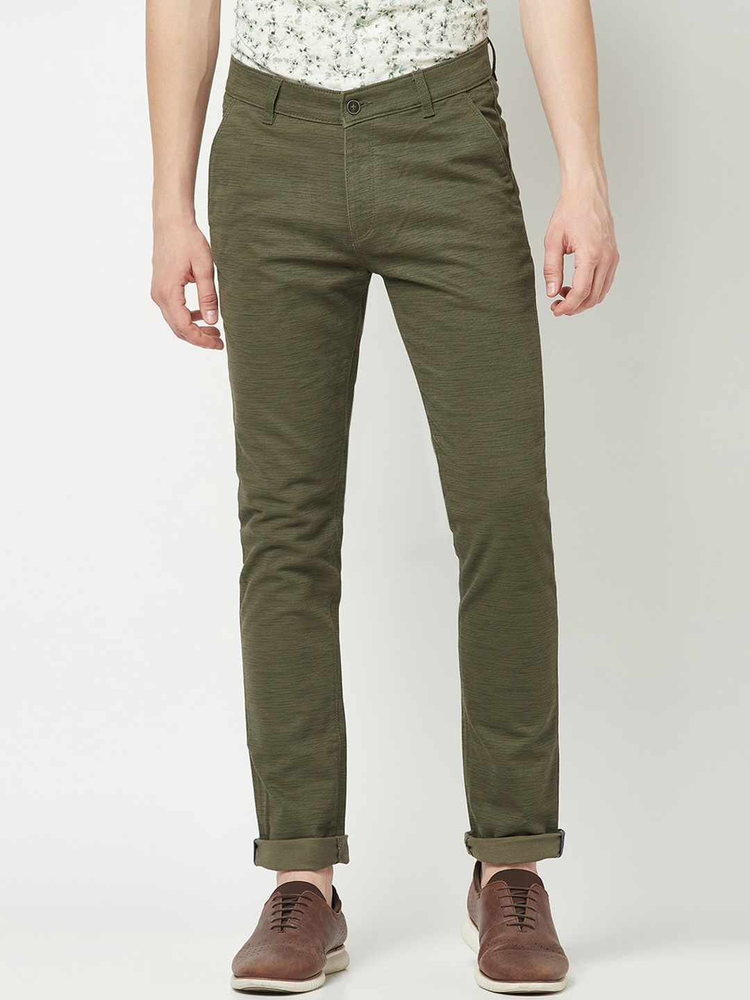 

Crimsoune Club Men Relaxed Mid-Rise Chinos, Olive