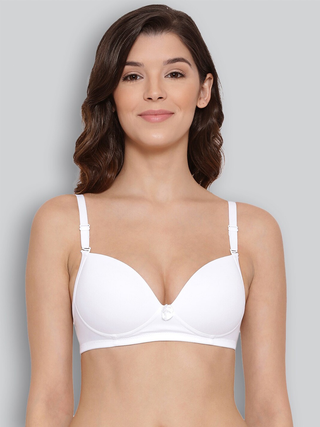 

LYRA Lightly Padded Non-Wired Cotton T-shirt Bra, White