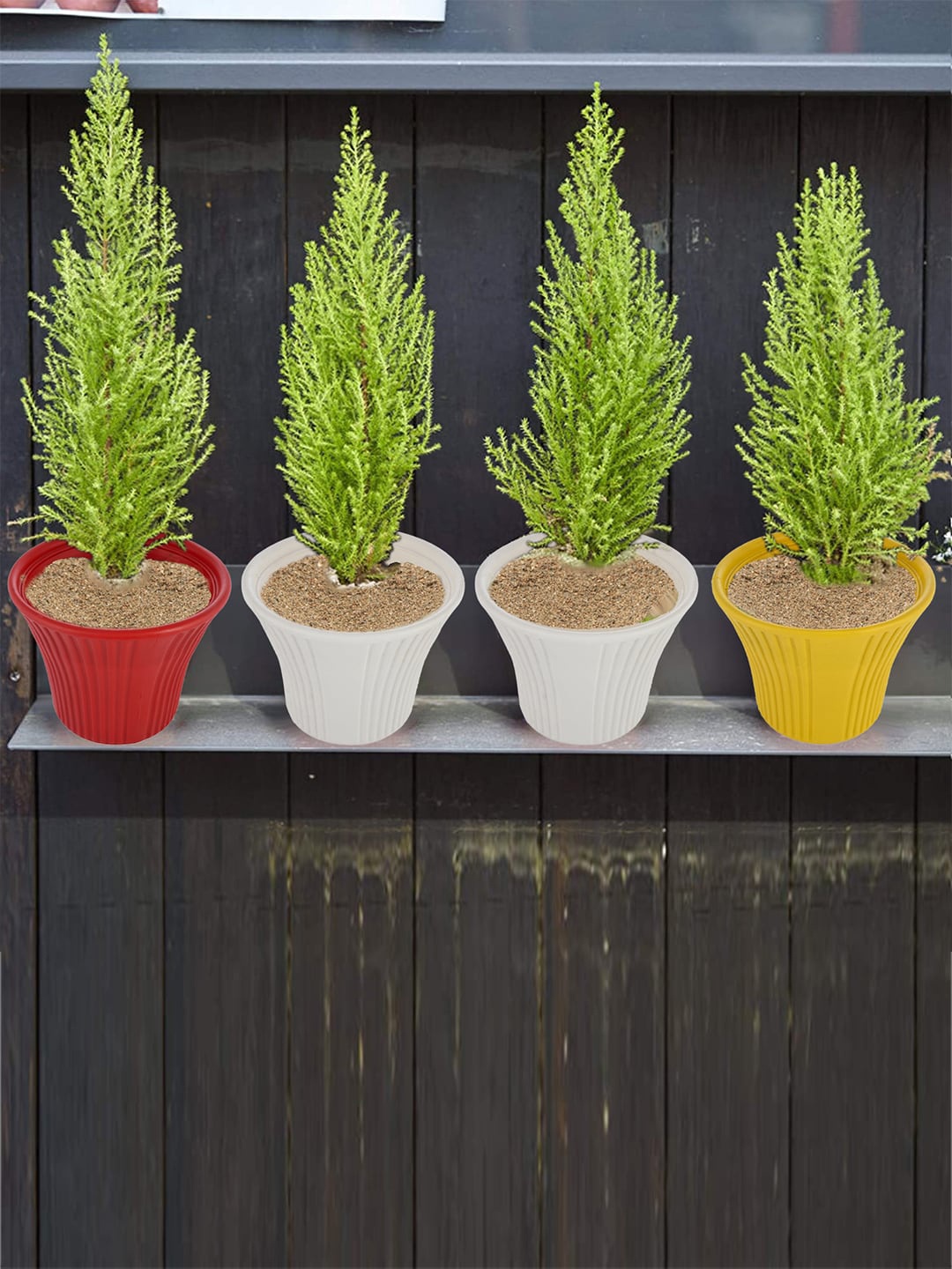 

Kuber Industries White 5 Pcs Planters