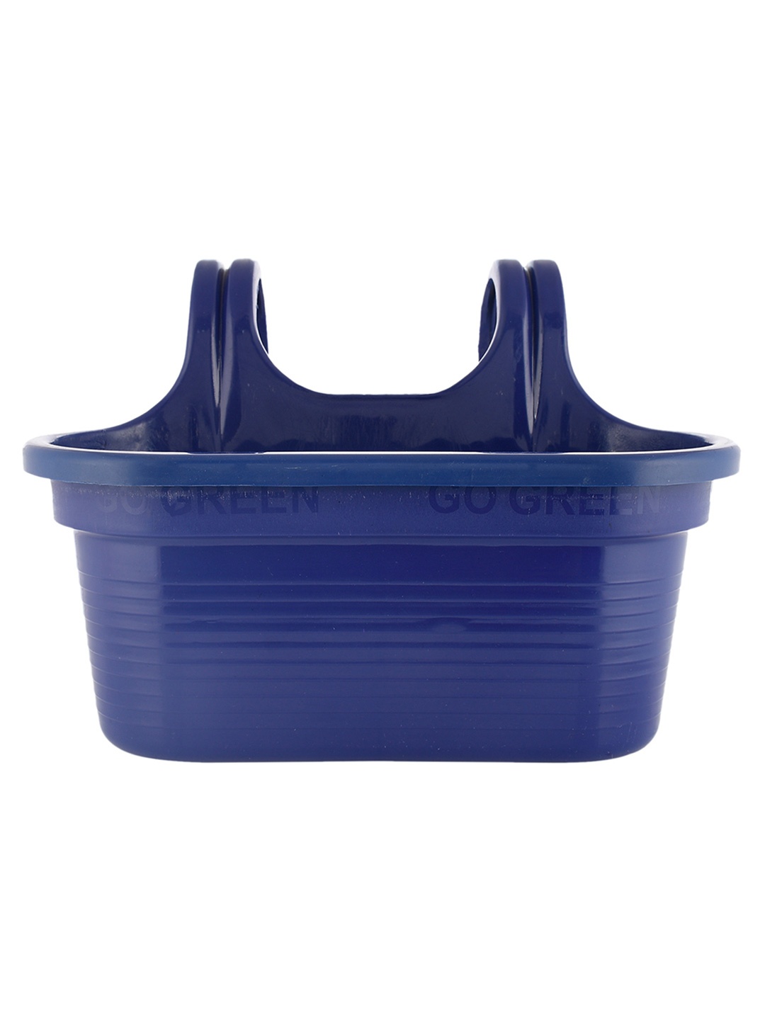 

Kuber Industries Blue Textured Double Hook Plant Container Pots, Navy blue
