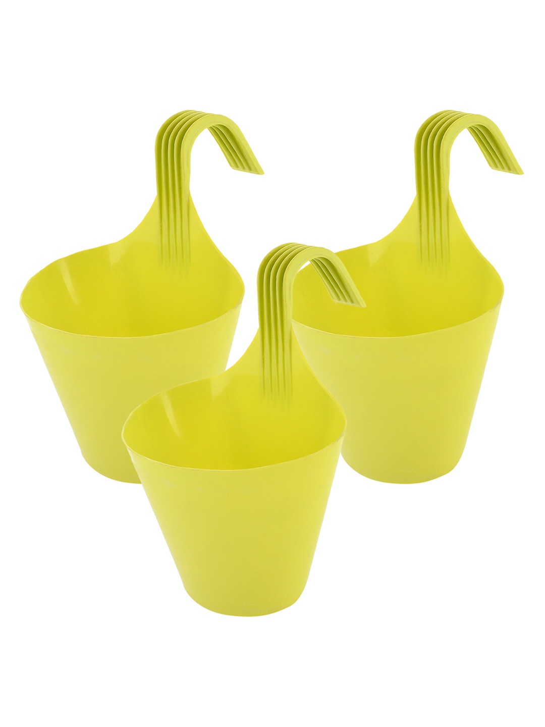 

Kuber Industries Gren 3 Pcs Single Hook Planters, Green