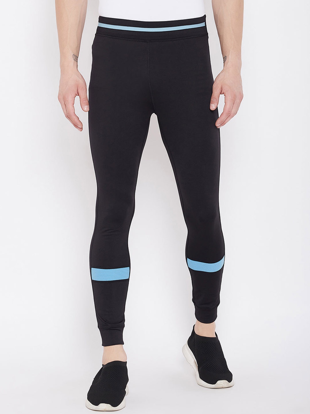 

JUMP USA Men Mid-Rise Dry Fit Tights, Black