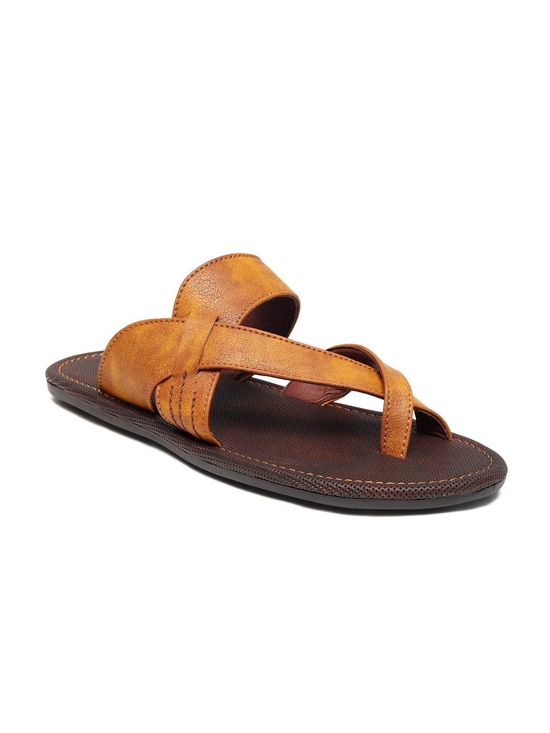 

Provogue Men Textured Comfort Sandals, Tan