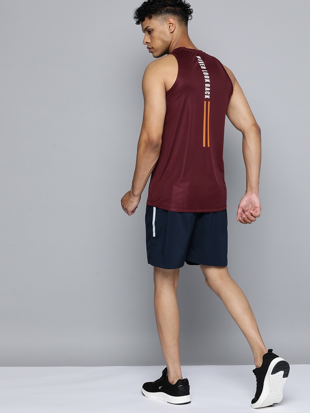 

HRX by Hrithik Roshan Typography Printed Training or Gym T-shirt, Maroon