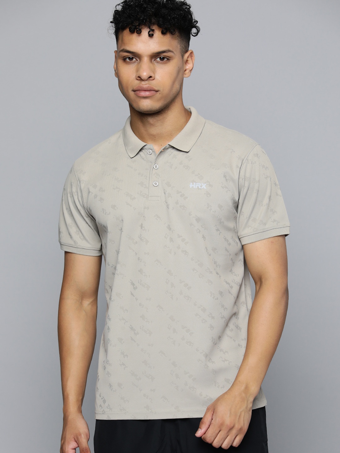 

HRX by Hrithik Roshan Polo Collar T-shirt, Grey