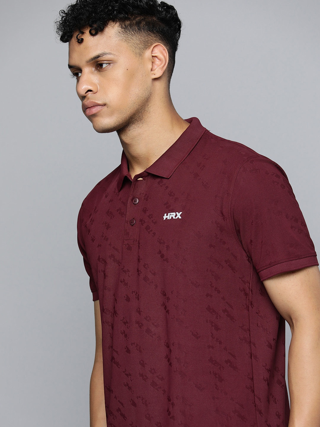 

HRX by Hrithik Roshan Polo Collar T-shirt, Maroon