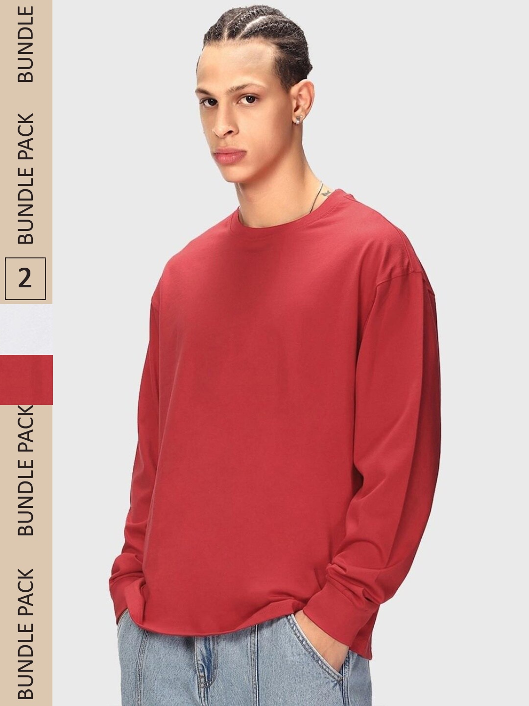 

Bewakoof Pack of 2 Oversized T-shirt, White