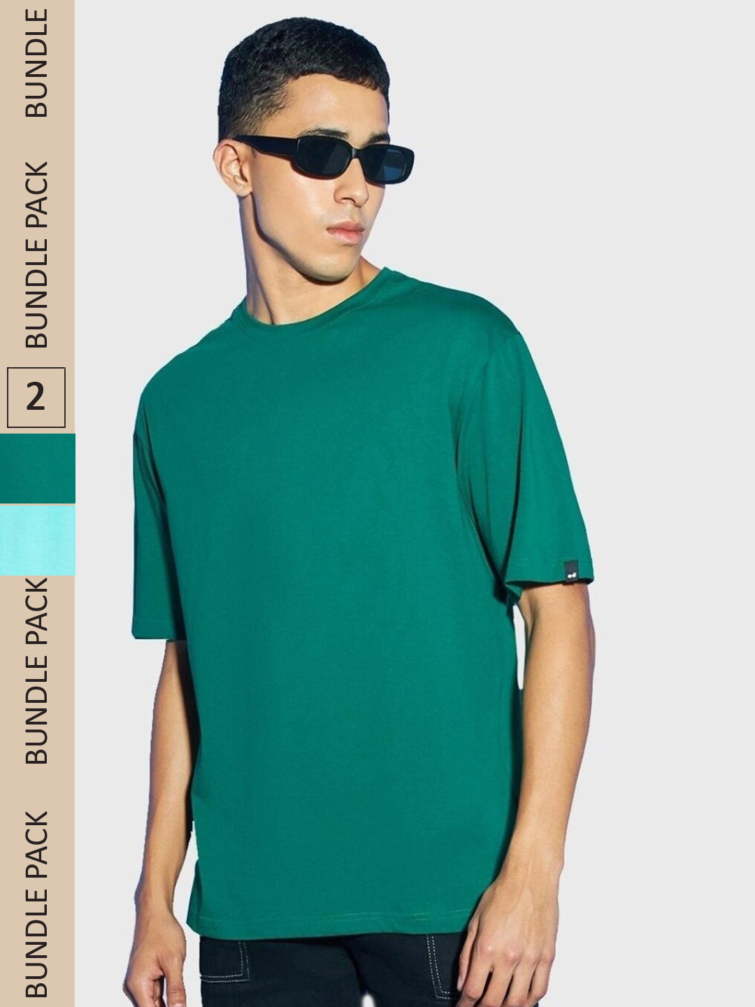 

Bewakoof Pack Of 2 Oversized T-shirts, Blue