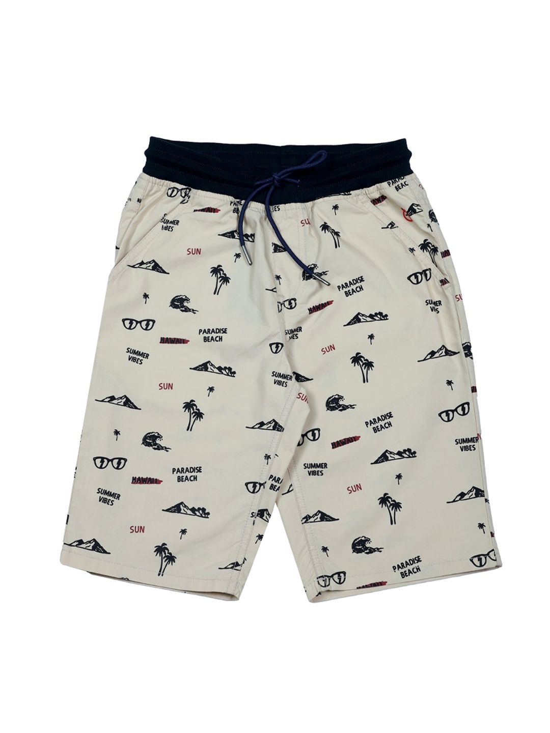 

Gini and Jony Boys Conversational Printed Shorts, White