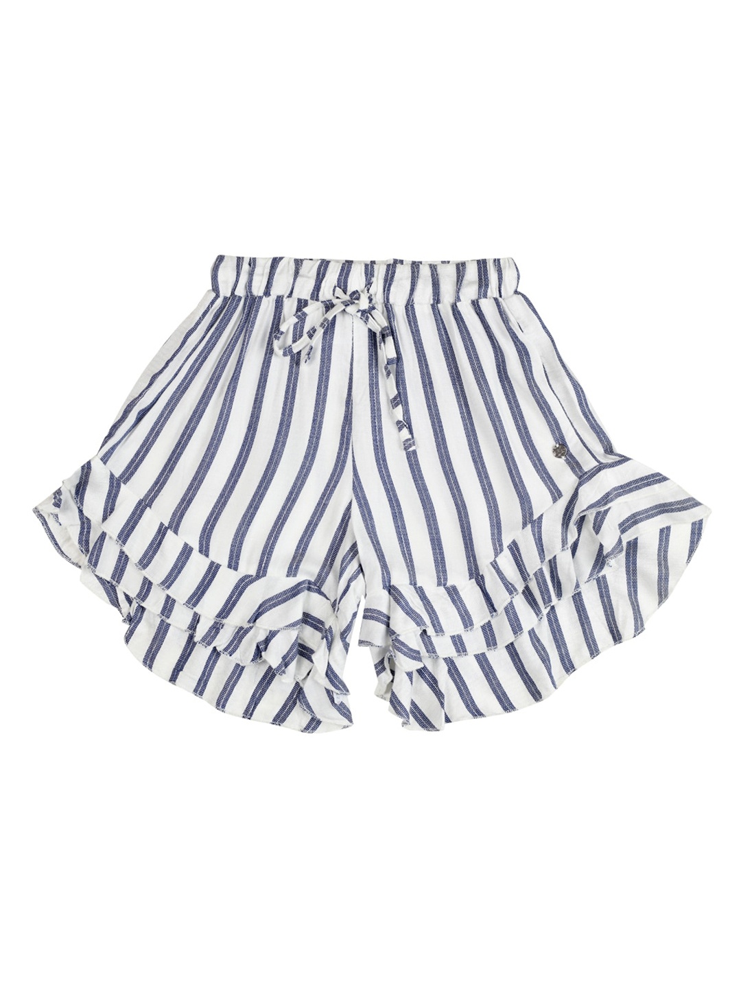 

Gini and Jony Infant Girls Striped Cotton Shorts, White