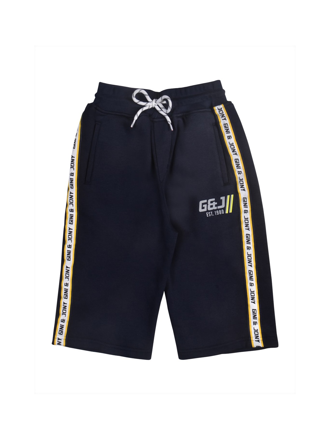 

Gini and Jony Boys Mid-Rise Cotton Shorts, Black