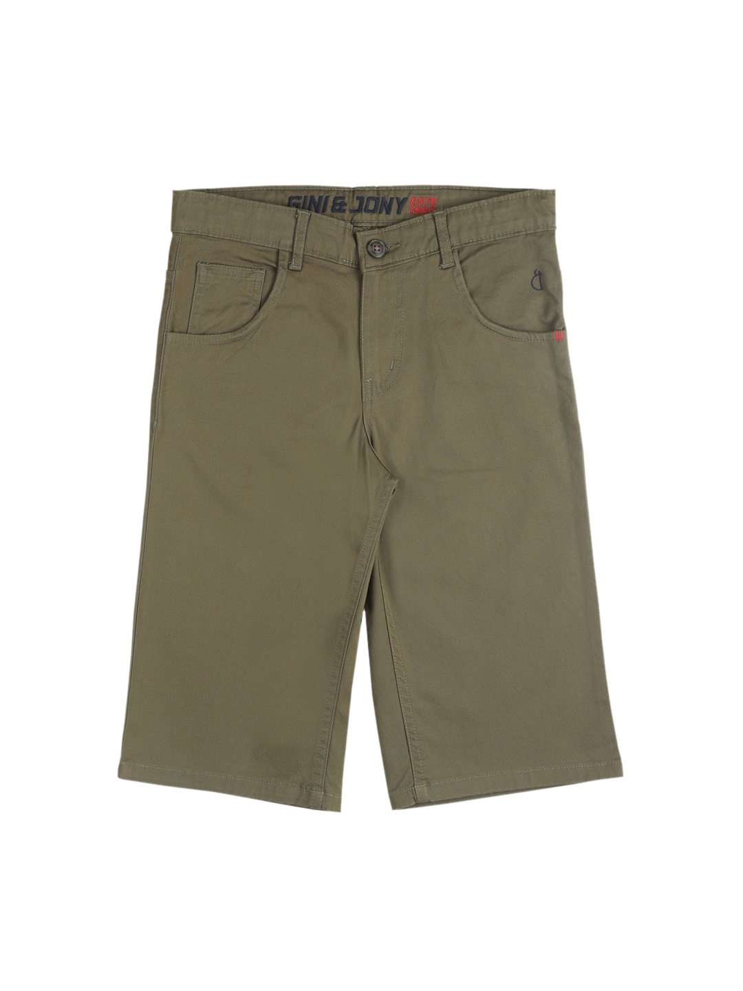 

Gini and Jony Infants Boys Chino Shorts, Olive