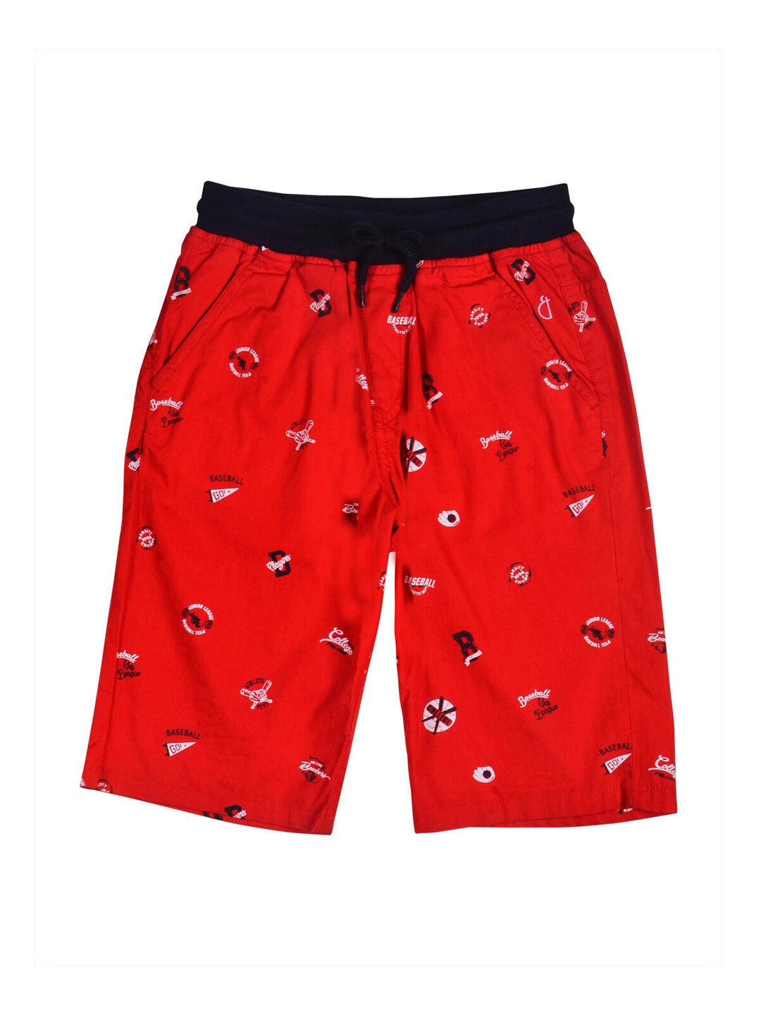 

Gini and Jony Boys Conversational Printed Bermuda Shorts, Red