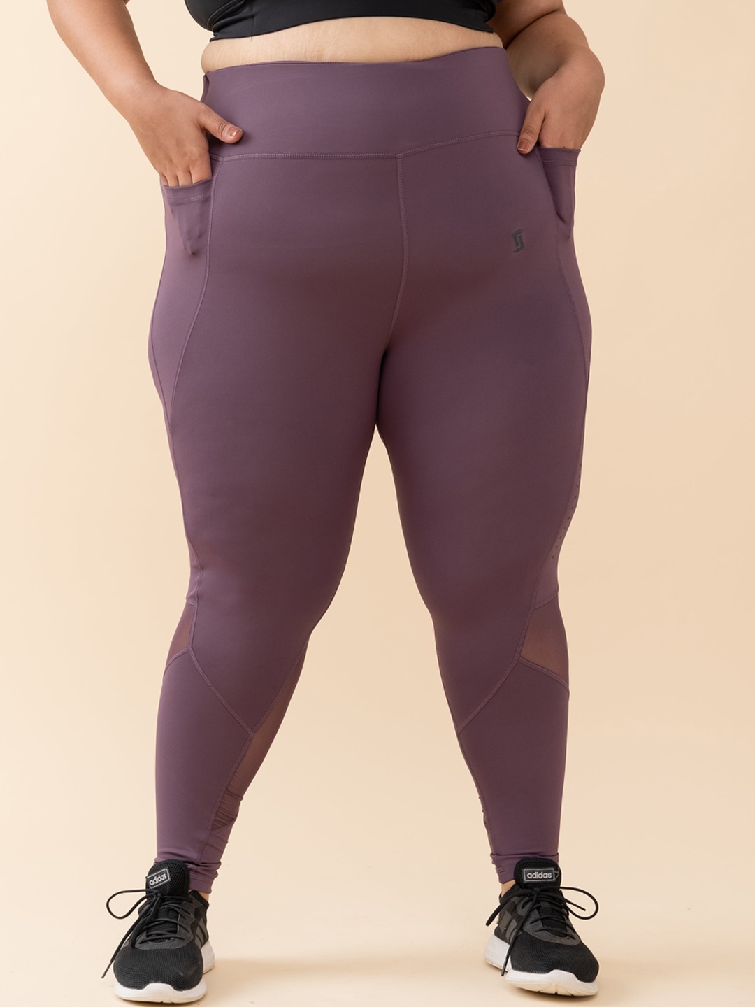 SPIRIT ANIMAL Plus Size Women Rapid Dry Tights, Purple