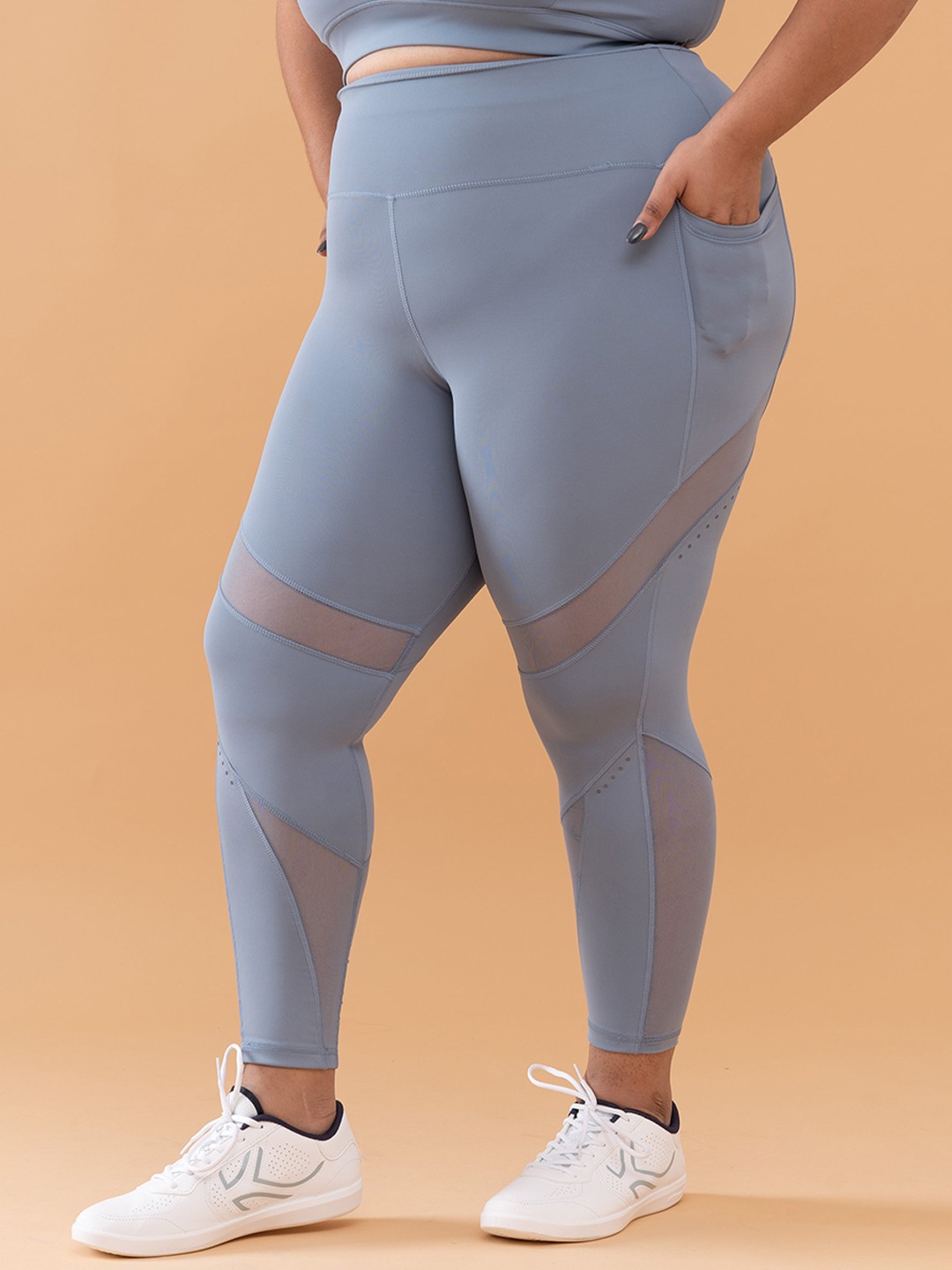 

SPIRIT ANIMAL Plus Size Rapid-Dry Training or Gym Sports Tights, Grey
