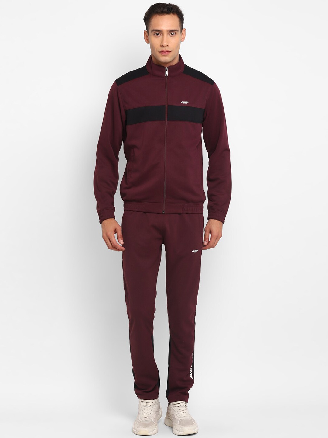 

FURO by Red Chief Men Regular-Fit Mid-Rise Track Pants, Maroon