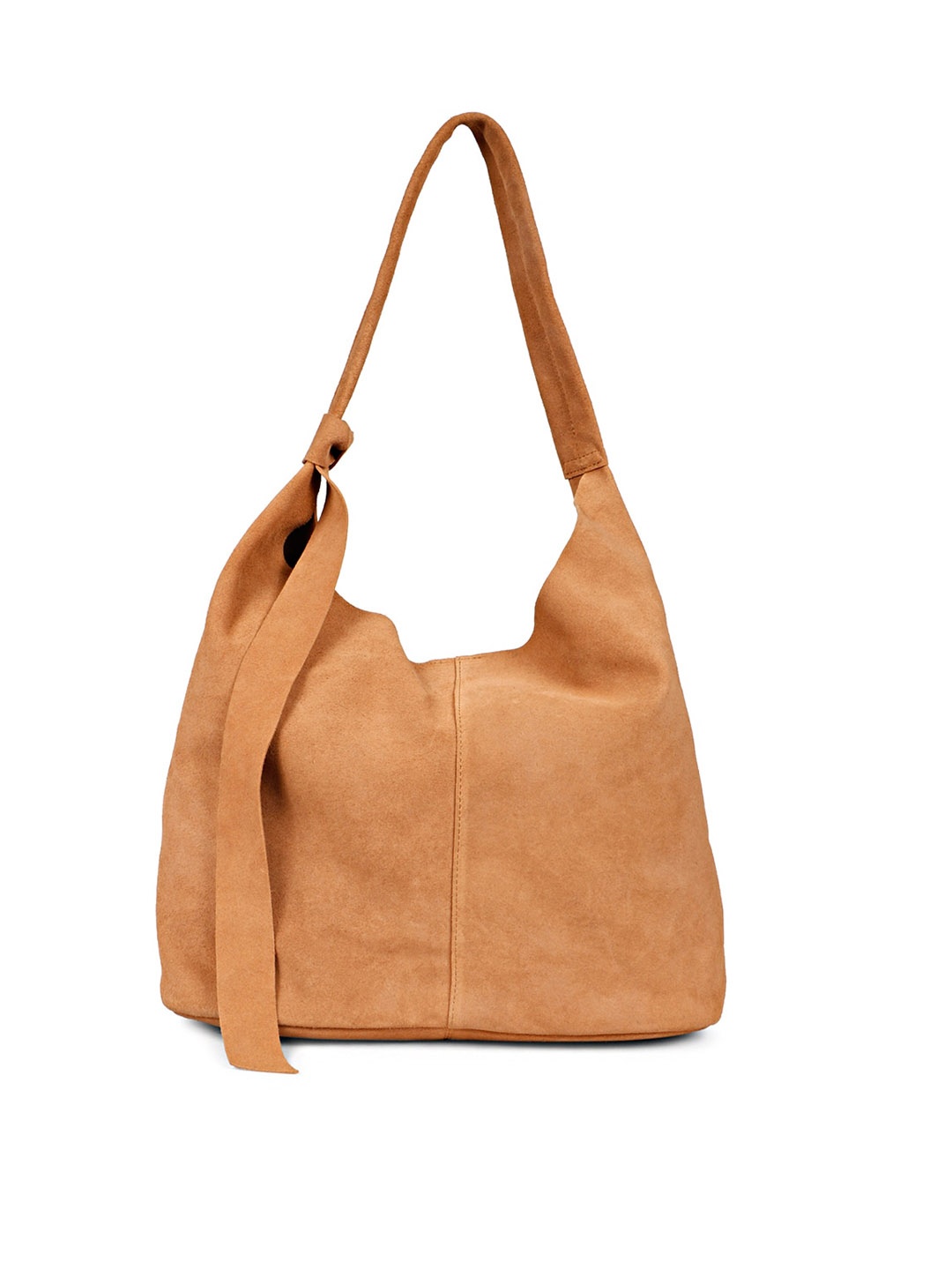 

Saint G Leather Half Moon Shoulder Bag, Tan