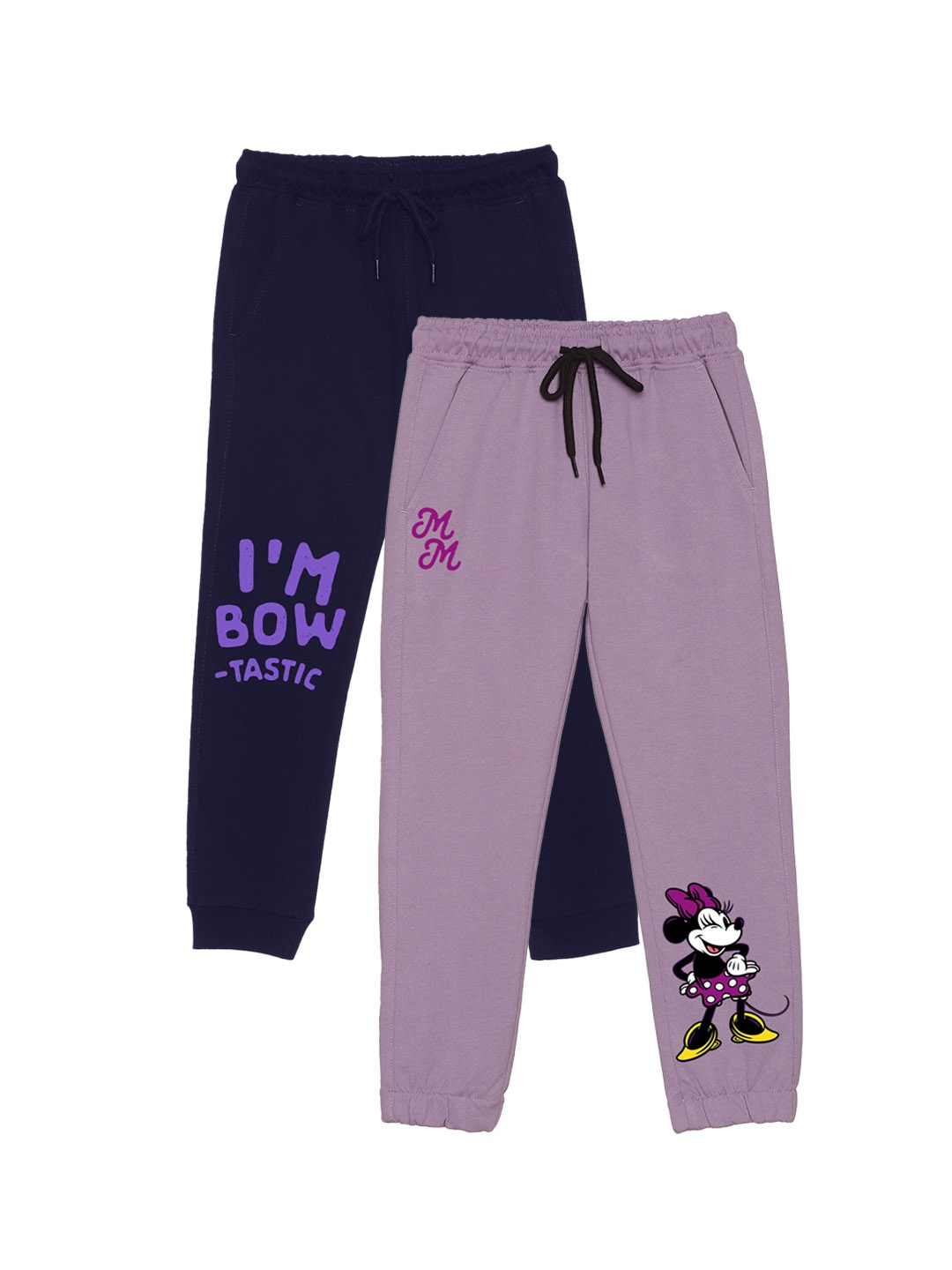 

Disney by Wear Your Mind Girls Pack Of 2 Printed Joggers, Purple