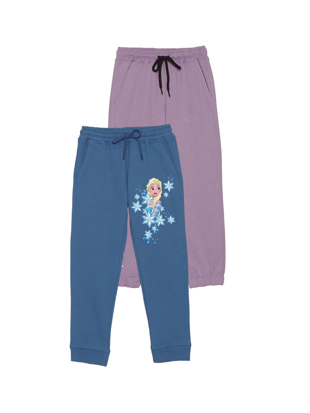 

Disney by Wear Your Mind Girls Pack Of 2 Printed Joggers, Purple