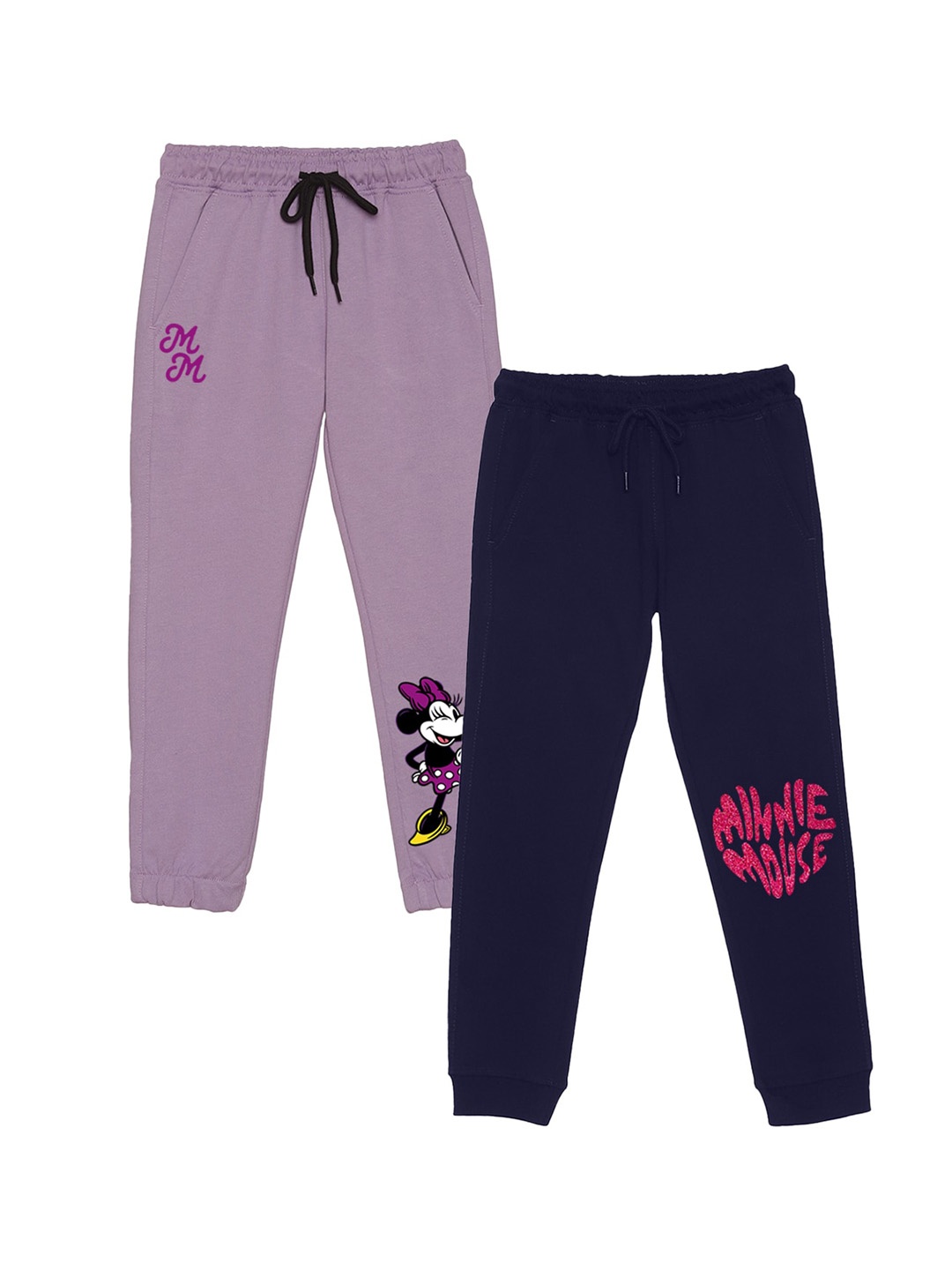 

Disney by Wear Your Mind Girls Pack Of 2 Printed Joggers, Purple
