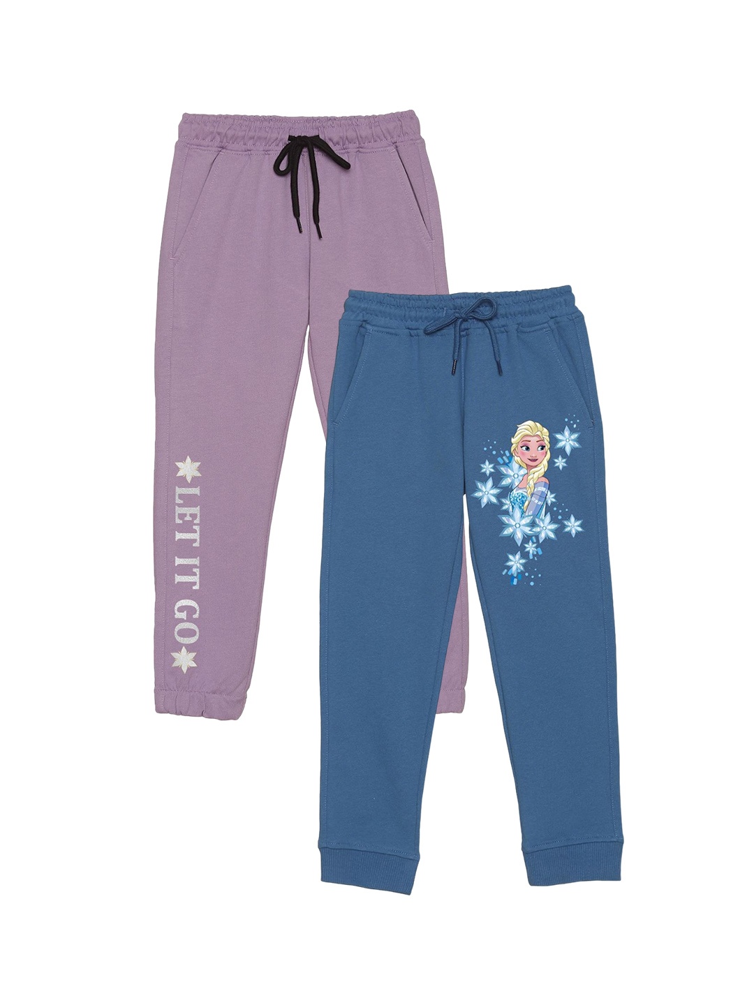 

Disney by Wear Your Mind Girls Pack Of 2 Printed Joggers, Purple