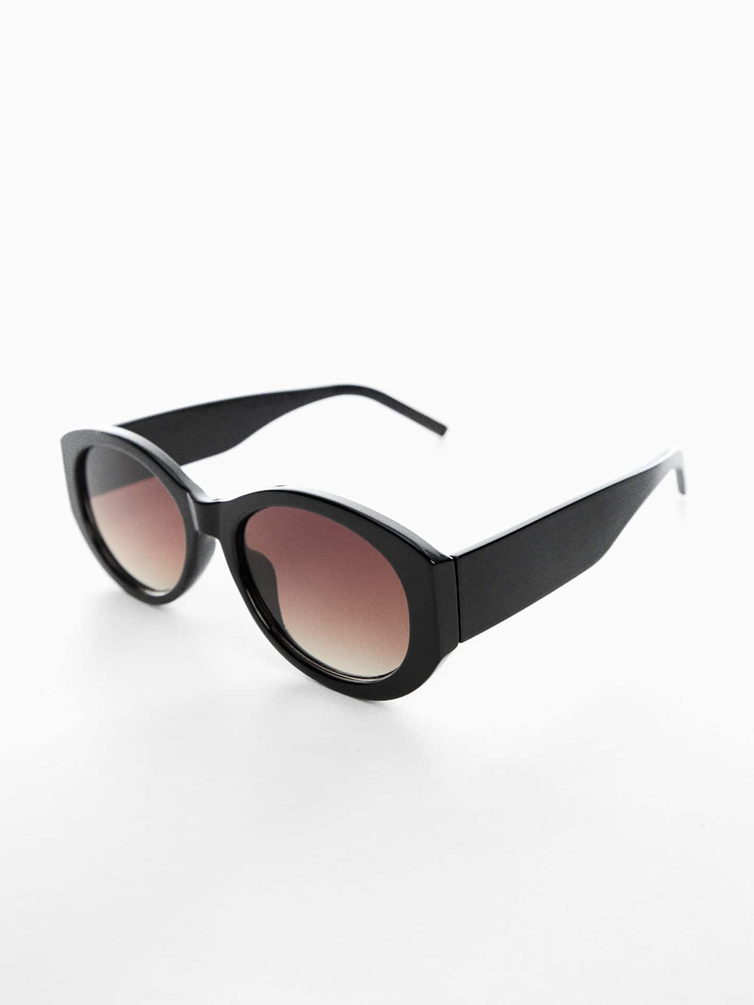 

MANGO Women Sustainable Oval Sunglasses With UV Protected Lens 47004377, Brown