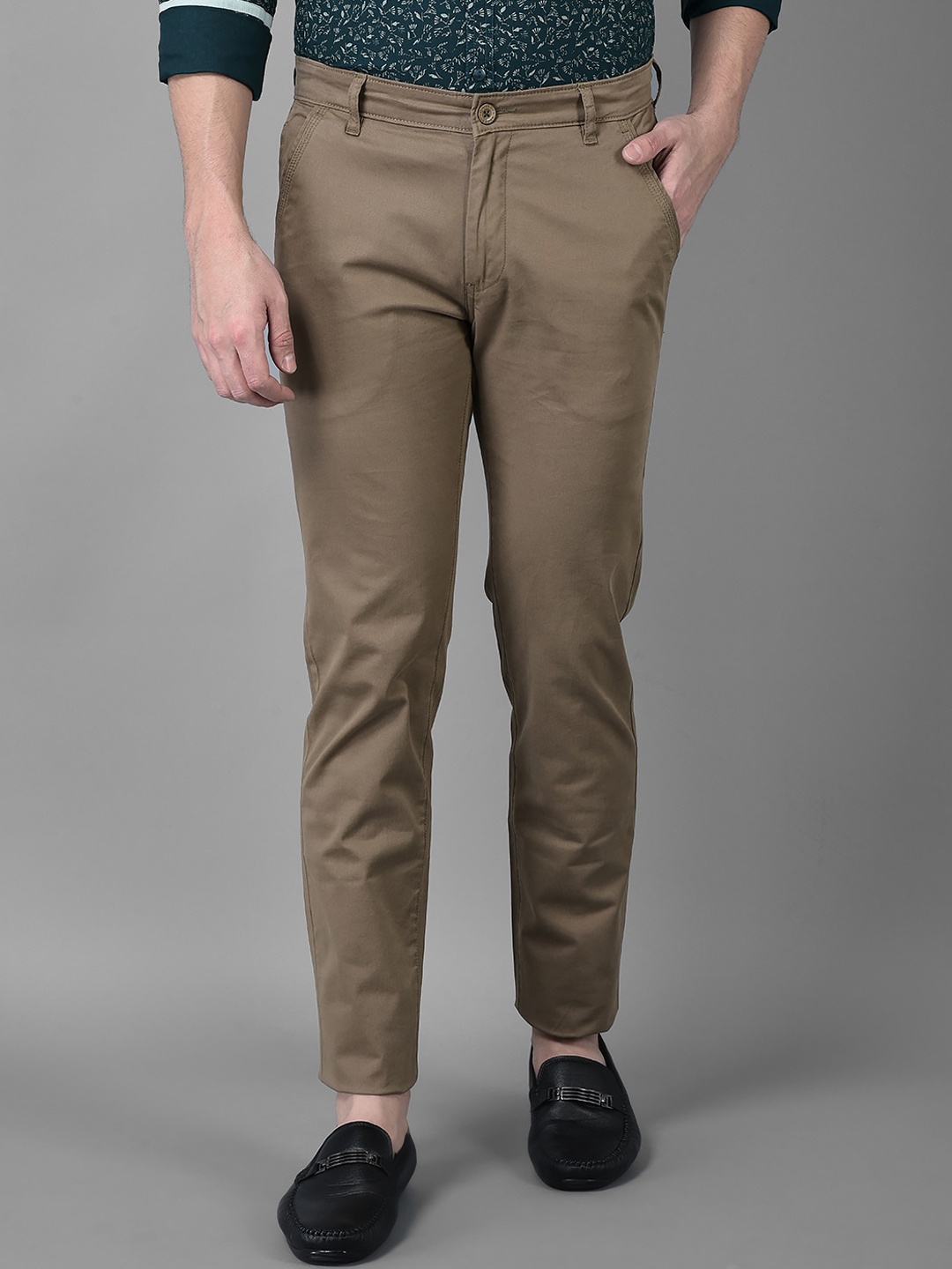

Canary London Men Cotton Smart Slim Fit Wrinkle Free Chinos Trousers, Khaki