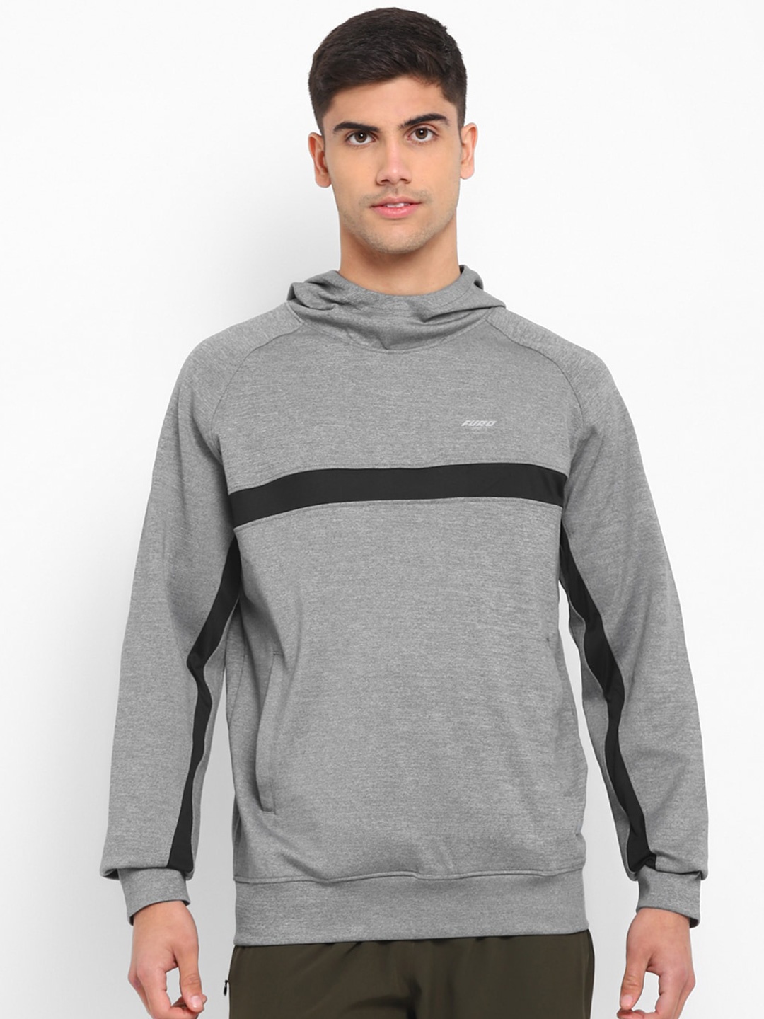 

FURO by Red Chief Striped Hooded Sweatshirt, Grey