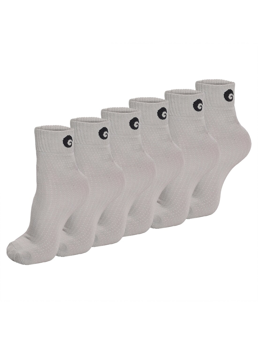 

Omtex Men Pack Of 6 Cotton Ankle Length Socks, Grey