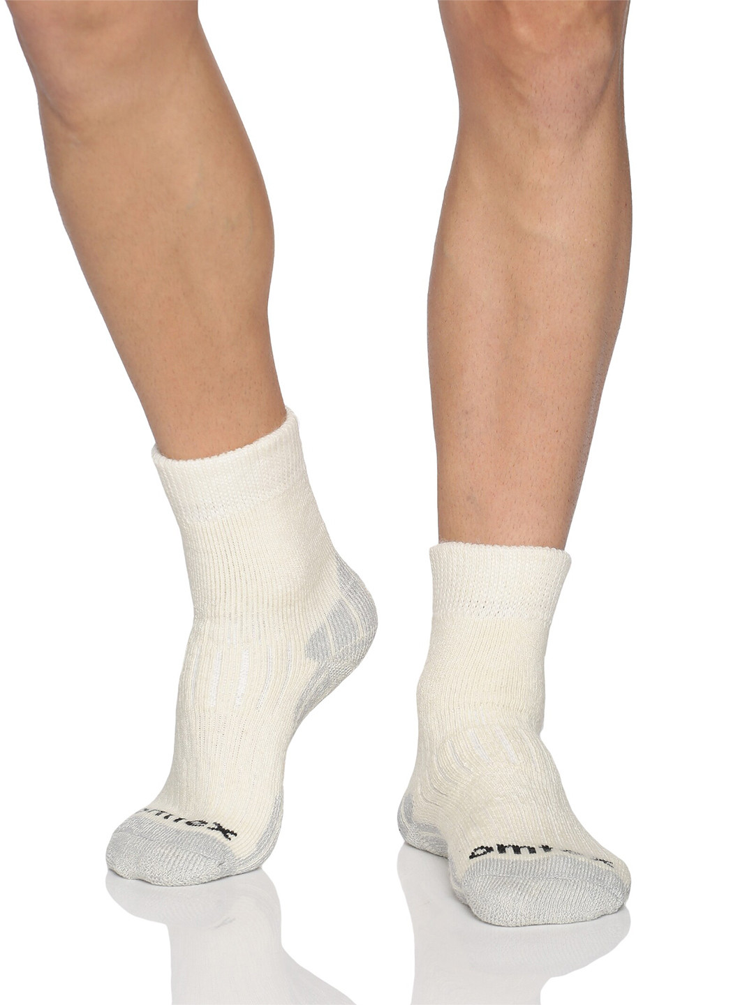

Omtex Men Pack Of 2 Patterned Cotton Calf Length Socks, Off white