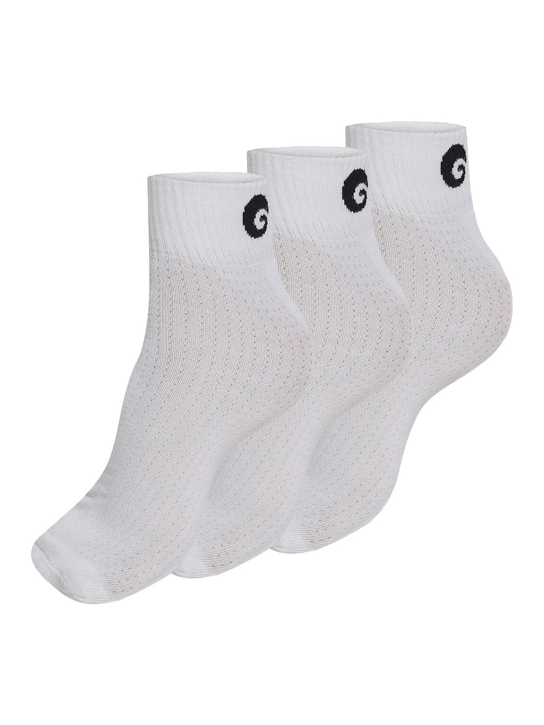 

Omtex Men Pack Of 3 Cotton Sweat Absorption Ankle Length Cotton Socks, White