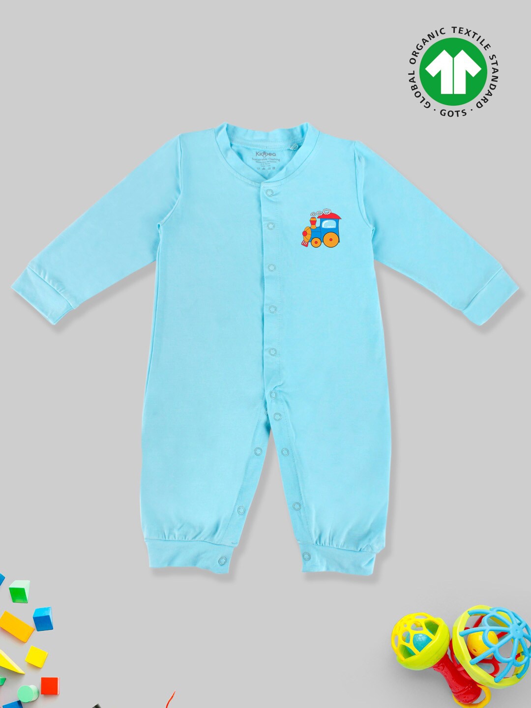 

Kidbea Bamboo Soft Romper Kids Bodysuit, Blue