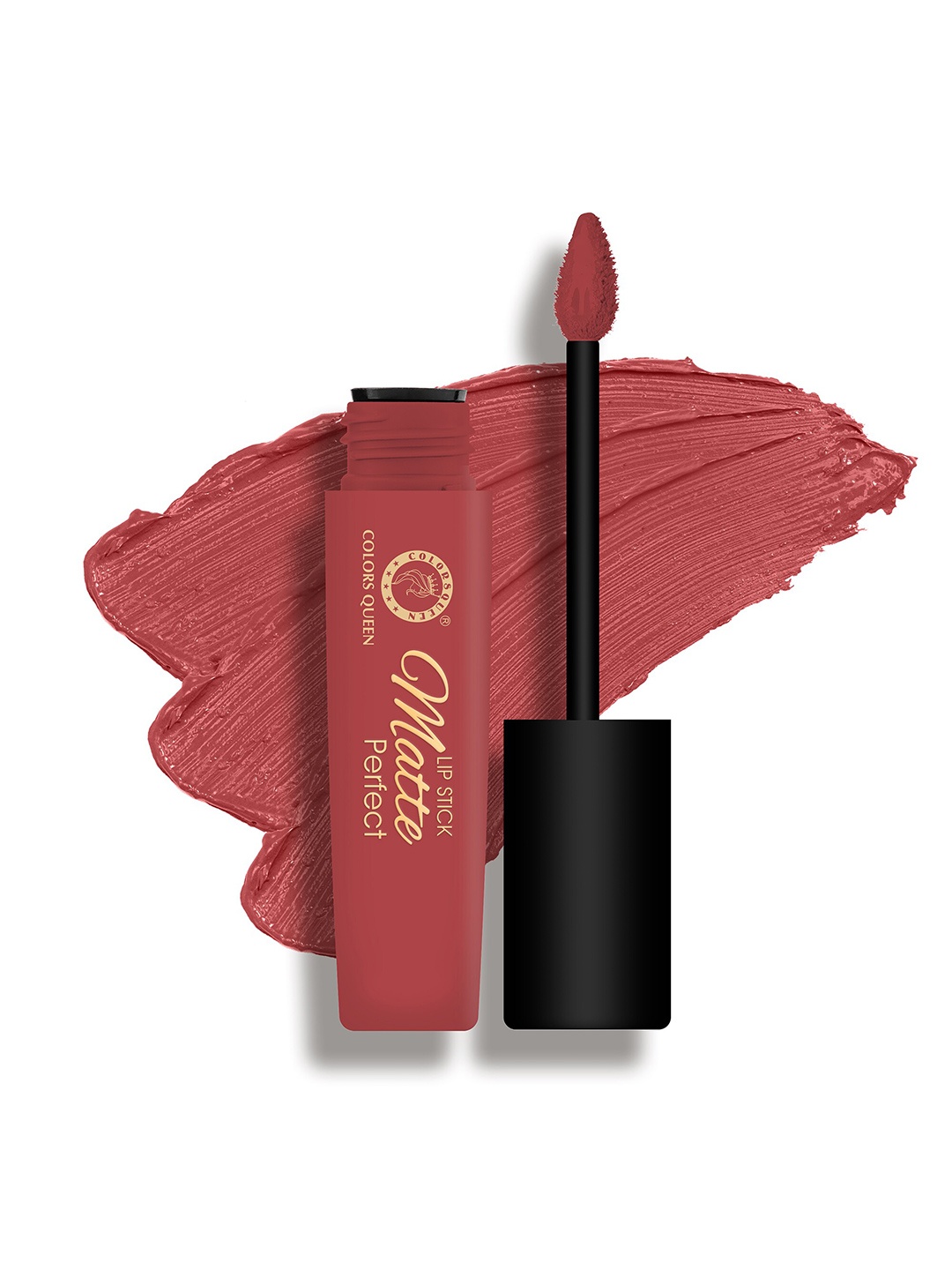 

Colors Queen HD Matte Perfect 12 Hr Stay Non Transfer Liquid Lipstick 3ml-Caramel Apple 02, Rust