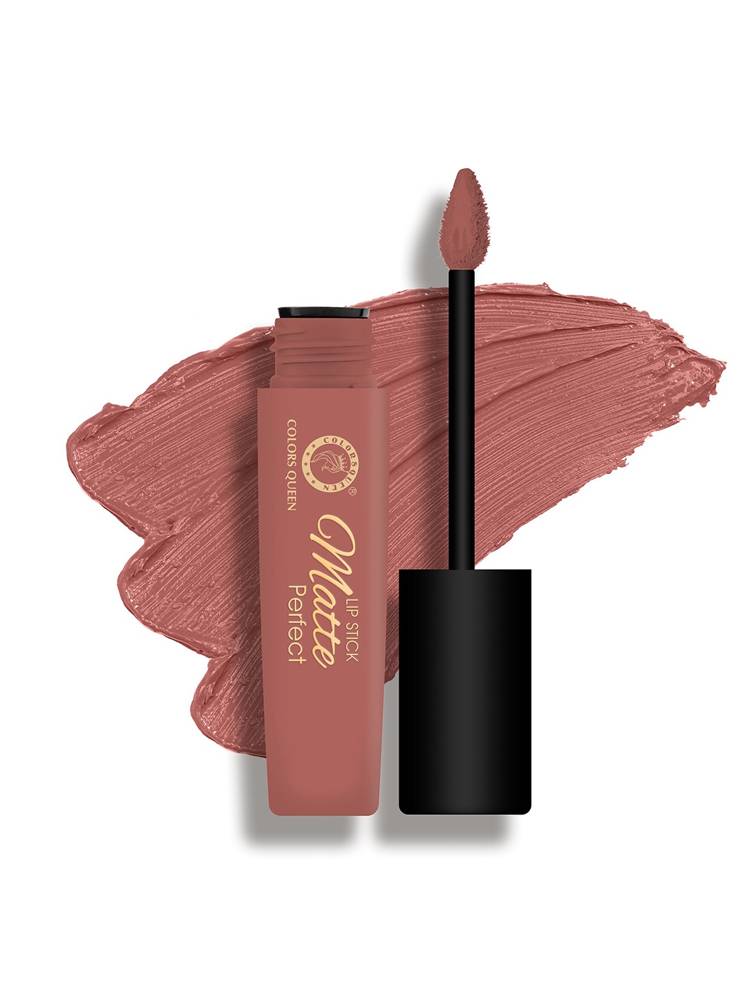 

Colors Queen HD Matte Perfect 12 Hour Stay Waterproof Liquid Lipstick 3ml - Pretty Plum 08, Nude