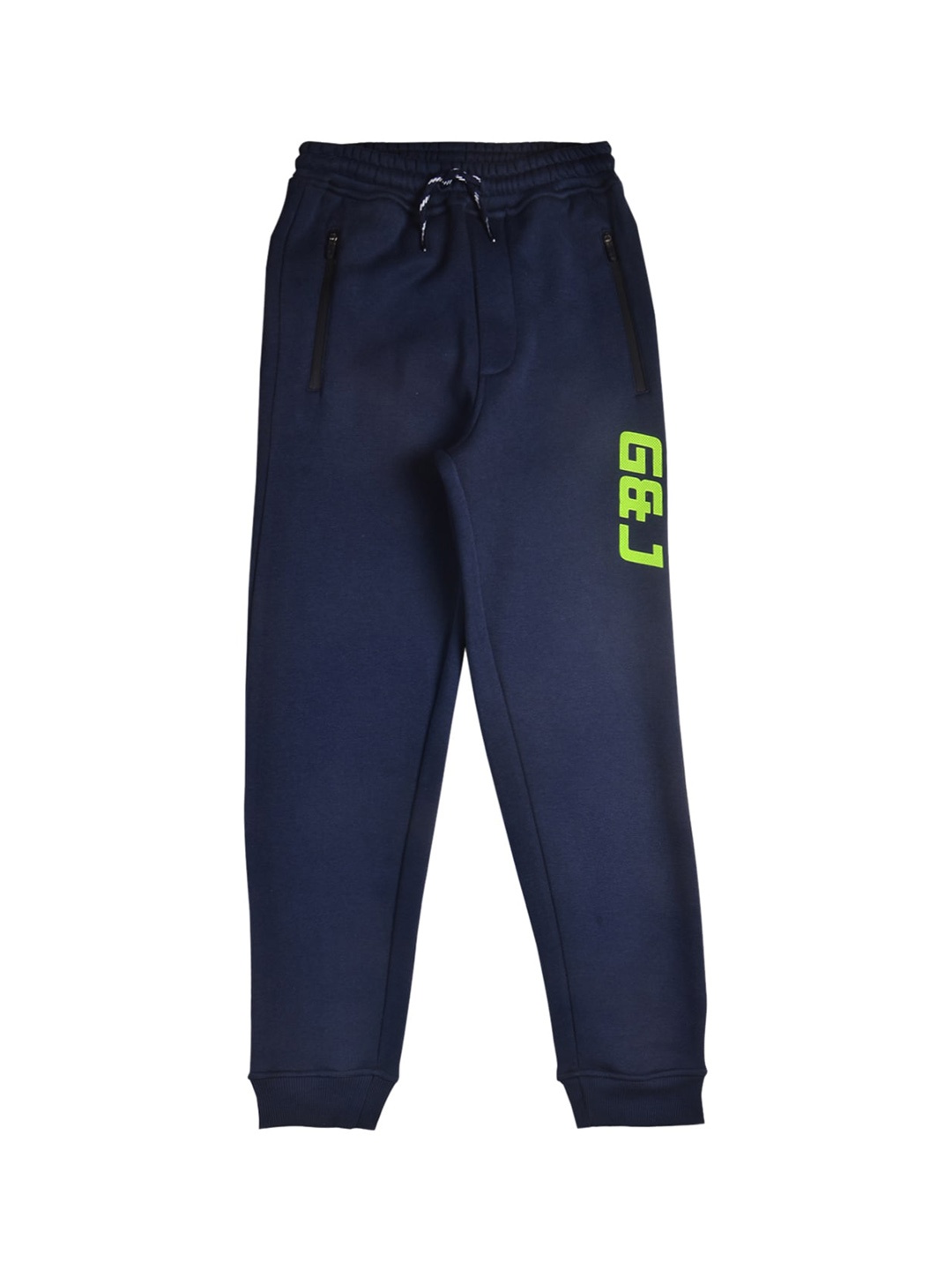 

Gini and Jony Boys Mid-Rise Cotton Joggers, Navy blue