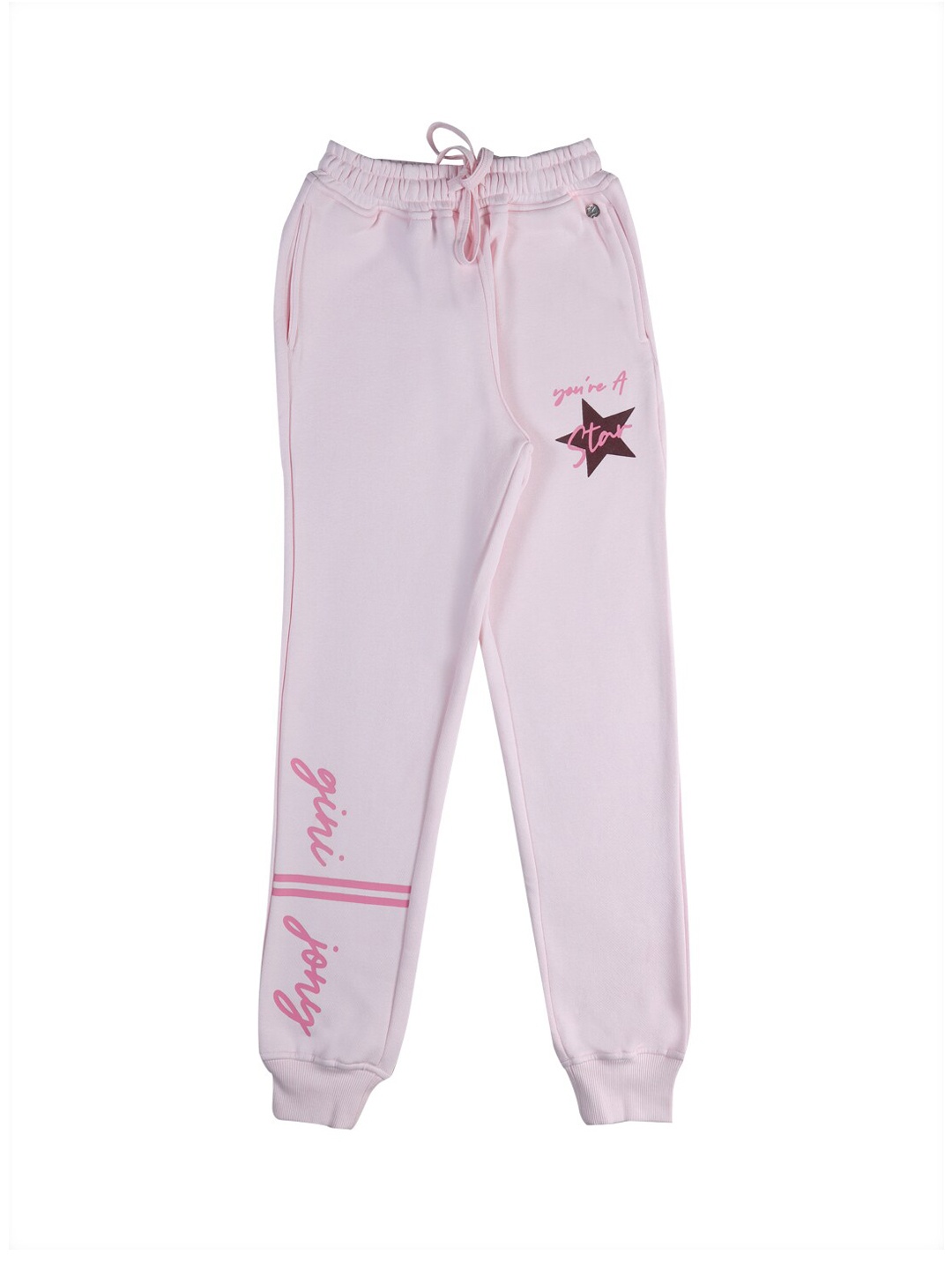 

Gini and Jony Girls Printed Joggers, Pink