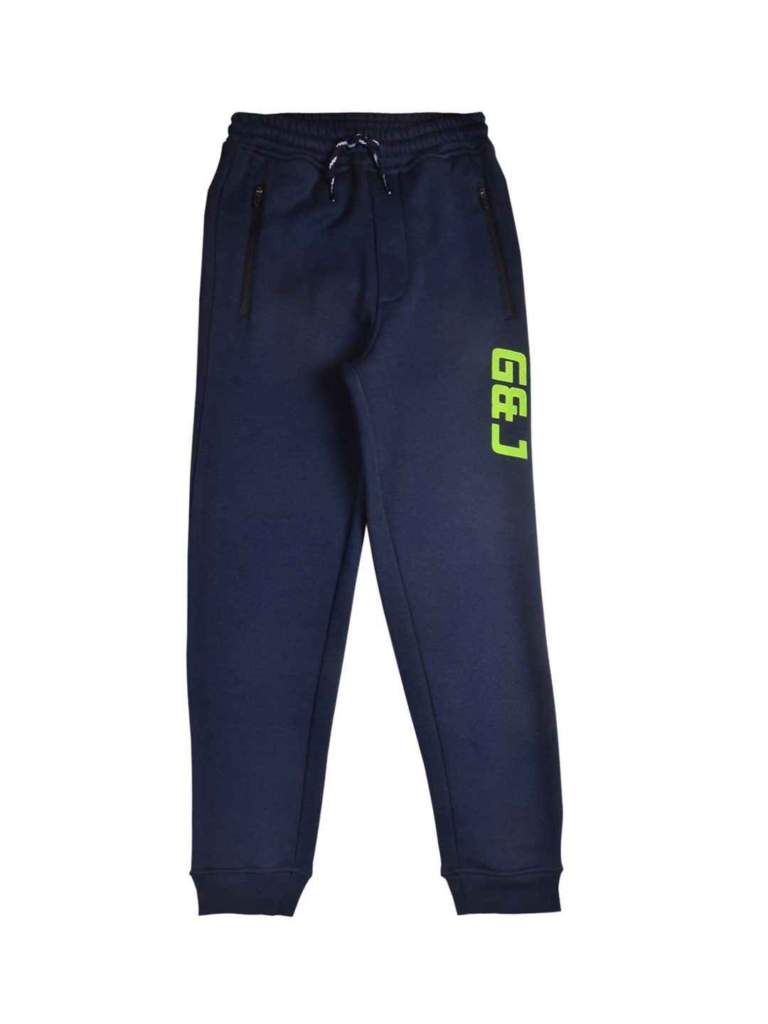 

Gini and Jony Boys Mid-Rise Cotton Joggers, Navy blue