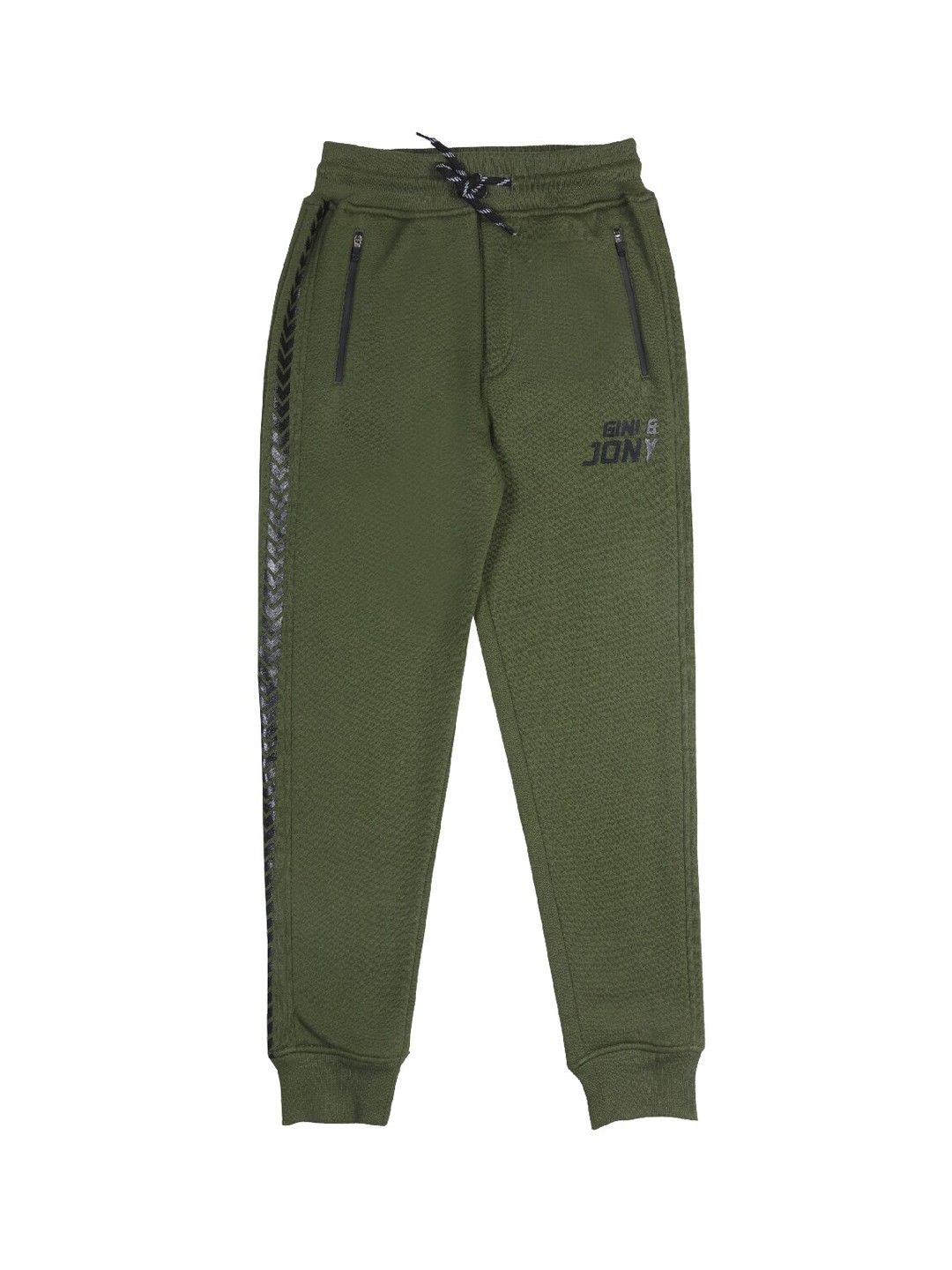 

Gini and Jony Boys Side Panel Detail Fleece Regular Fit Joggers, Olive